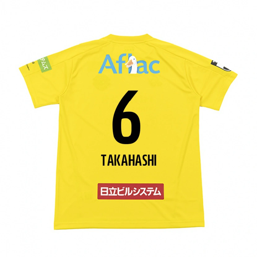 Danxen Uomo Maglia Shunki Takahashi #6 Nero Giallo Kit Gara Home 2025/26 Maglietta
