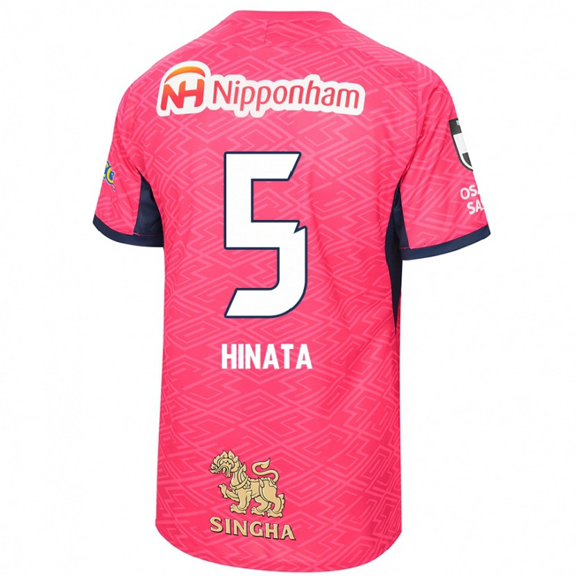 Danxen Uomo Maglia Hinata Kida #5 Rosa Sakura Bianco Kit Gara Home 2025/26 Maglietta