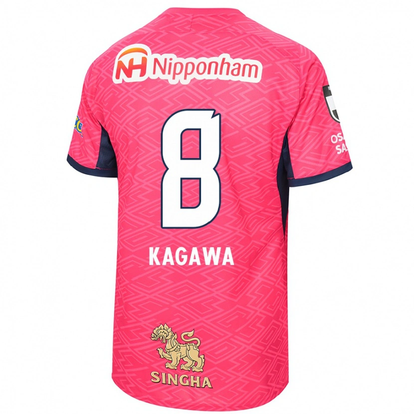 Danxen Uomo Maglia Shinji Kagawa #8 Rosa Sakura Bianco Kit Gara Home 2025/26 Maglietta