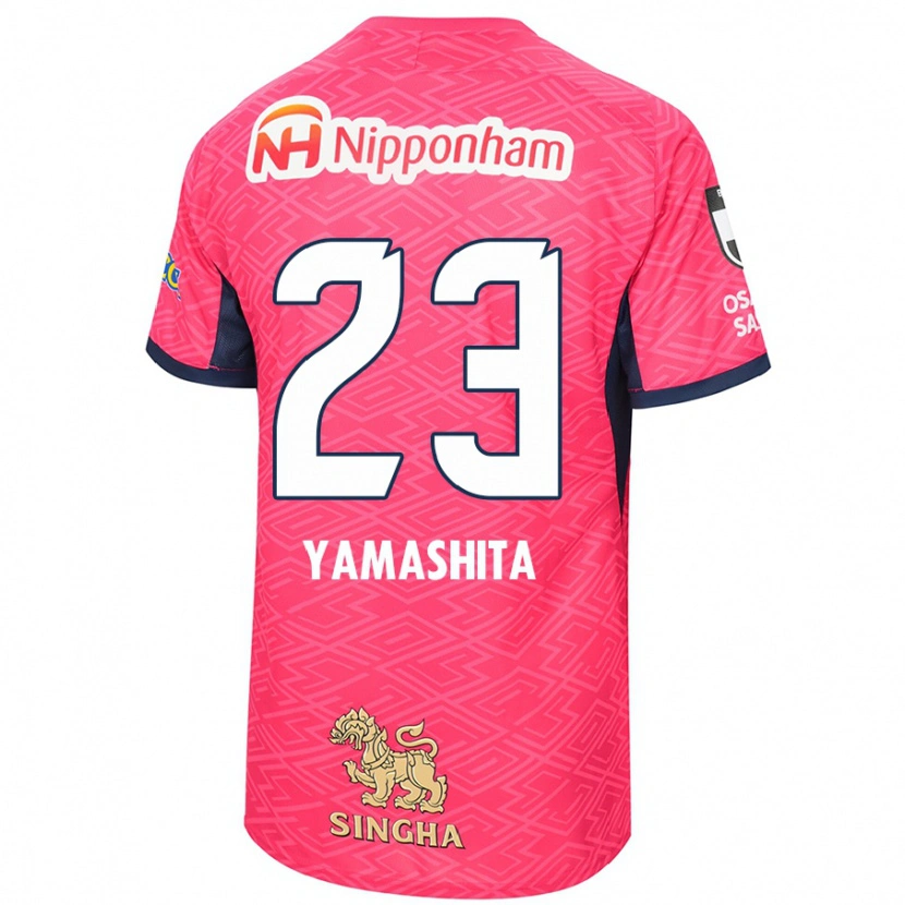 Danxen Uomo Maglia Tatsuya Yamashita #23 Rosa Sakura Bianco Kit Gara Home 2025/26 Maglietta