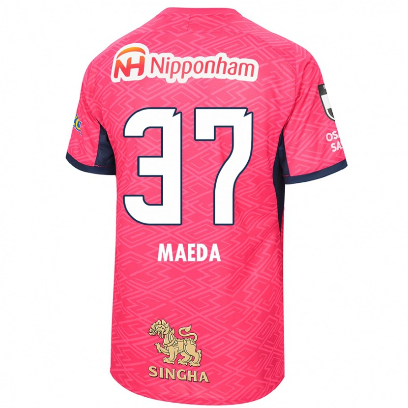 Danxen Uomo Maglia Ryudai Maeda #37 Rosa Sakura Bianco Kit Gara Home 2025/26 Maglietta