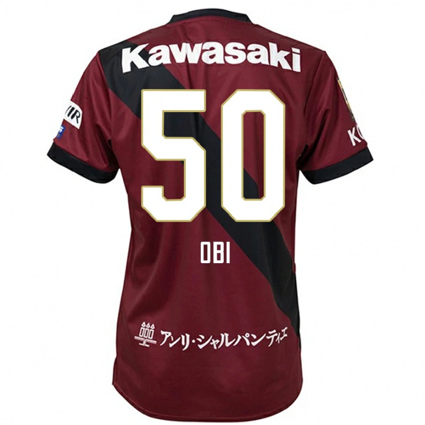 Danxen Uomo Maglia Powell Obinna Obi #50 Borgogna Nero Kit Gara Home 2025/26 Maglietta