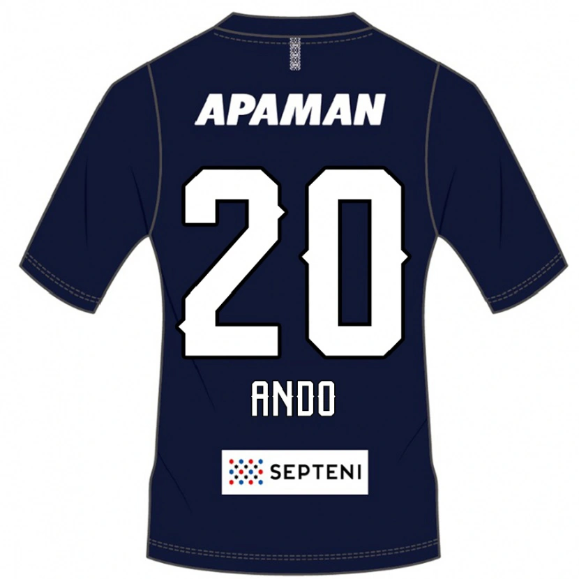 Danxen Uomo Maglia Tomoya Ando #20 Blu Royal Bianco Kit Gara Home 2025/26 Maglietta