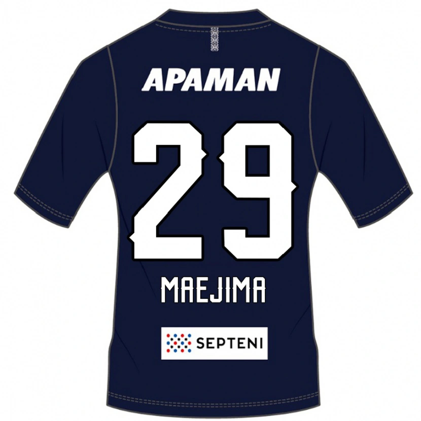 Danxen Uomo Maglia Yota Maejima #29 Blu Royal Bianco Kit Gara Home 2025/26 Maglietta
