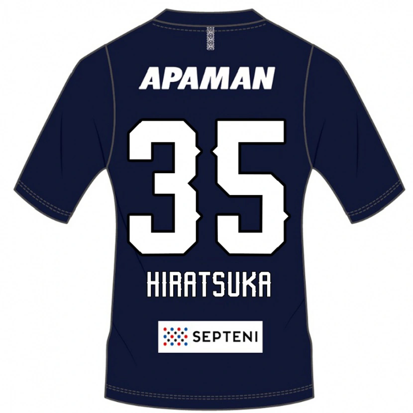 Danxen Uomo Maglia Yuto Hiratsuka #35 Blu Royal Bianco Kit Gara Home 2025/26 Maglietta