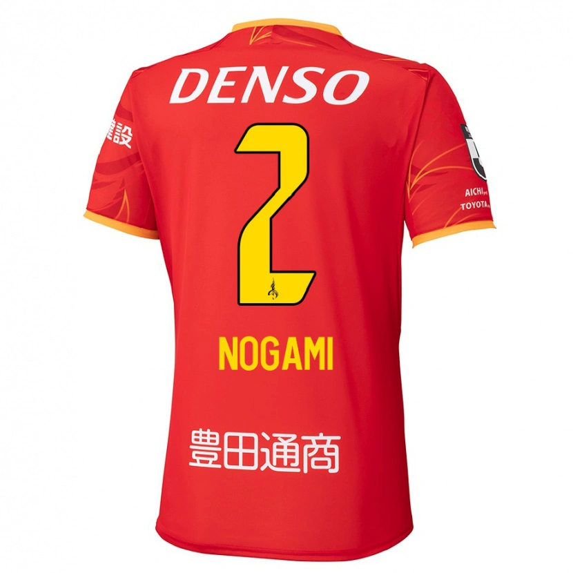 Danxen Uomo Maglia Yuki Nogami #2 Rosso Giallo Kit Gara Home 2025/26 Maglietta