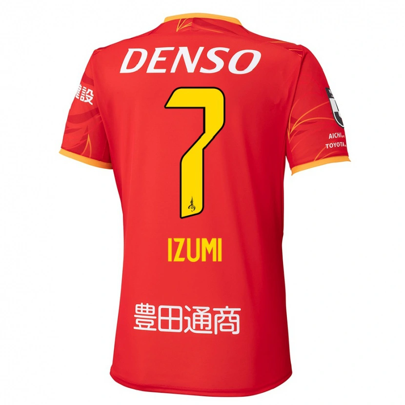 Danxen Uomo Maglia Ryuji Izumi #7 Rosso Giallo Kit Gara Home 2025/26 Maglietta