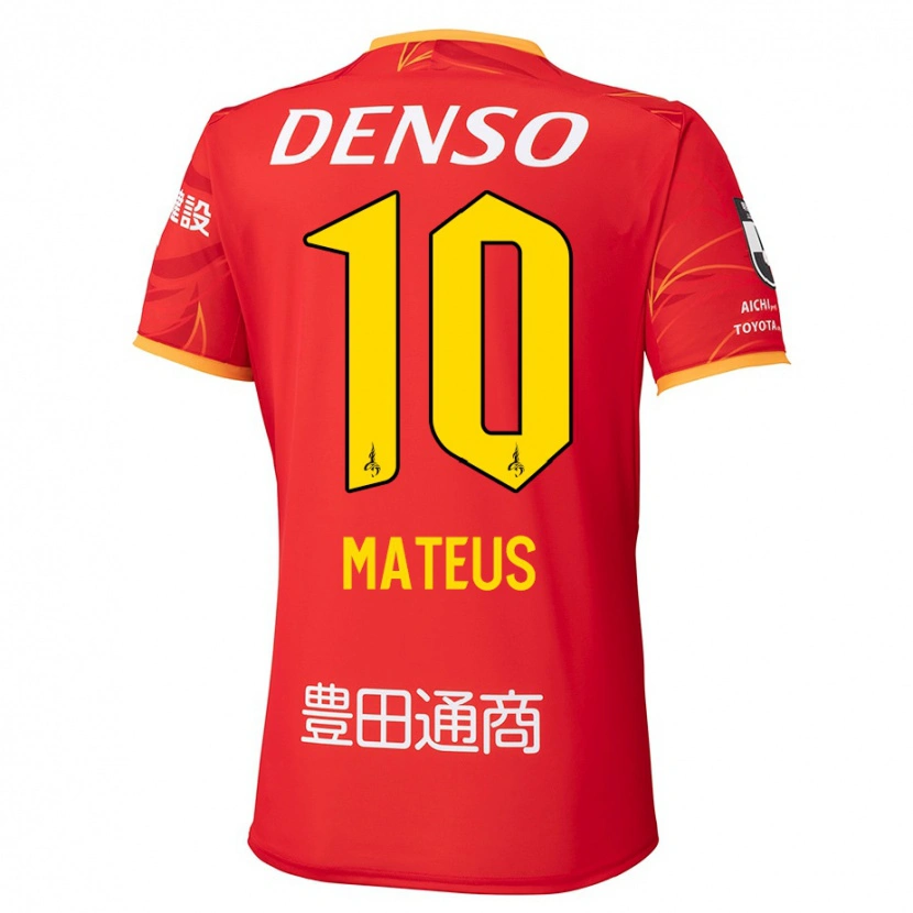 Danxen Uomo Maglia Mateus #10 Rosso Giallo Kit Gara Home 2025/26 Maglietta