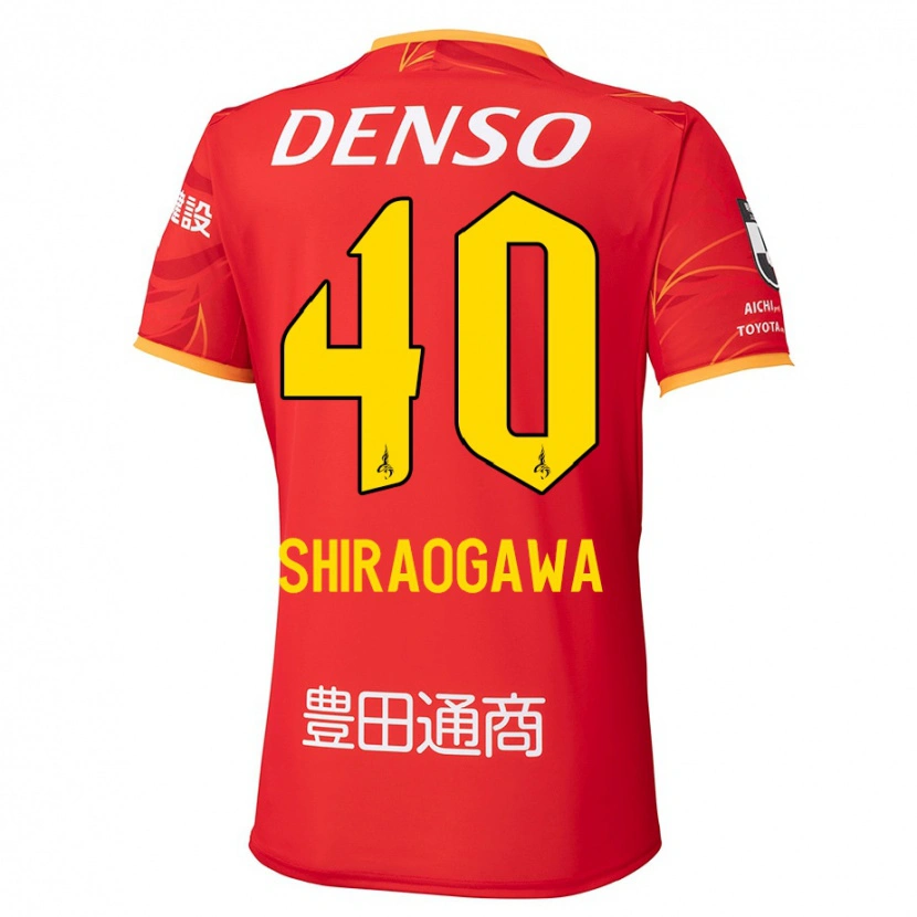 Danxen Uomo Maglia Rekuto Shiraogawa #40 Rosso Giallo Kit Gara Home 2025/26 Maglietta