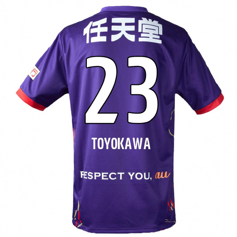 Danxen Uomo Maglia Yuta Toyokawa #23 Viola Bianco Nero Kit Gara Home 2025/26 Maglietta