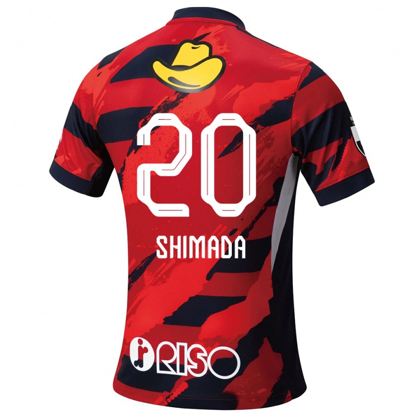 Danxen Uomo Maglia Victor Shimada #20 Rosso Nero Kit Gara Home 2025/26 Maglietta