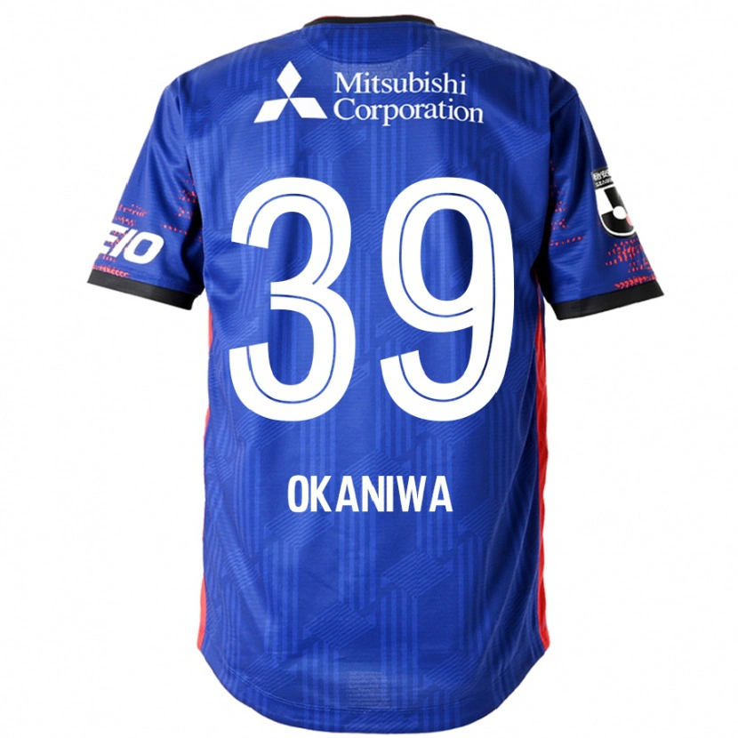 Danxen Uomo Maglia Shuto Okaniwa #39 Blu Royal Bianco Kit Gara Home 2025/26 Maglietta