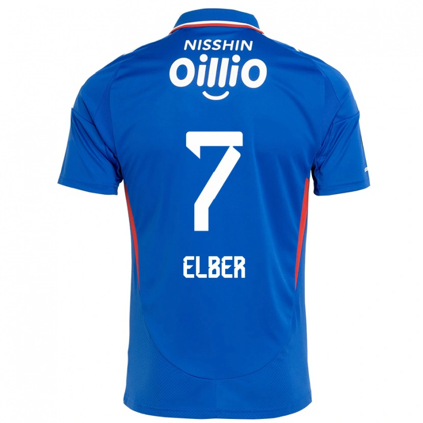 Danxen Uomo Maglia Élber #7 Blu Royal Bianco Kit Gara Home 2025/26 Maglietta
