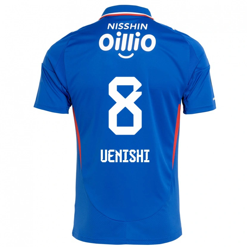 Danxen Uomo Maglia Haruki Uenishi #8 Blu Royal Bianco Kit Gara Home 2025/26 Maglietta
