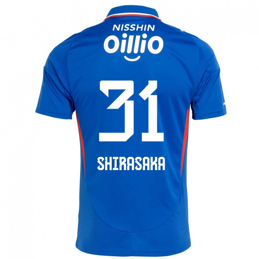 Danxen Uomo Maglia Fuma Shirasaka #31 Blu Royal Bianco Kit Gara Home 2025/26 Maglietta