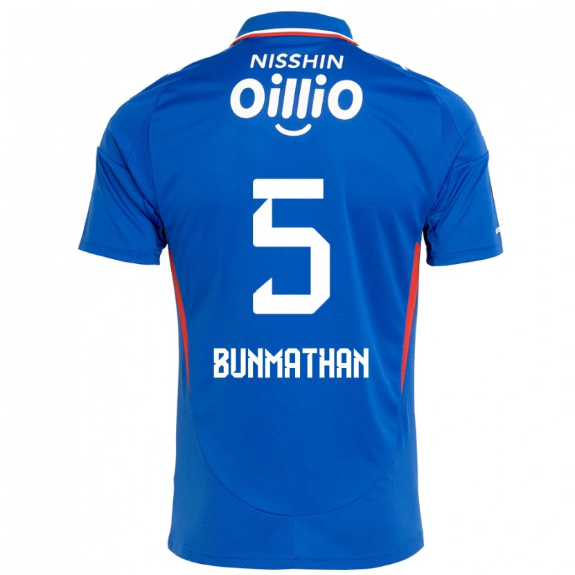 Danxen Uomo Maglia Theerathon Bunmathan #5 Blu Royal Bianco Kit Gara Home 2025/26 Maglietta