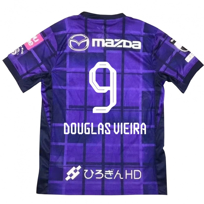 Danxen Uomo Maglia Douglas Vieira #9 Viola Arancione Kit Gara Home 2025/26 Maglietta