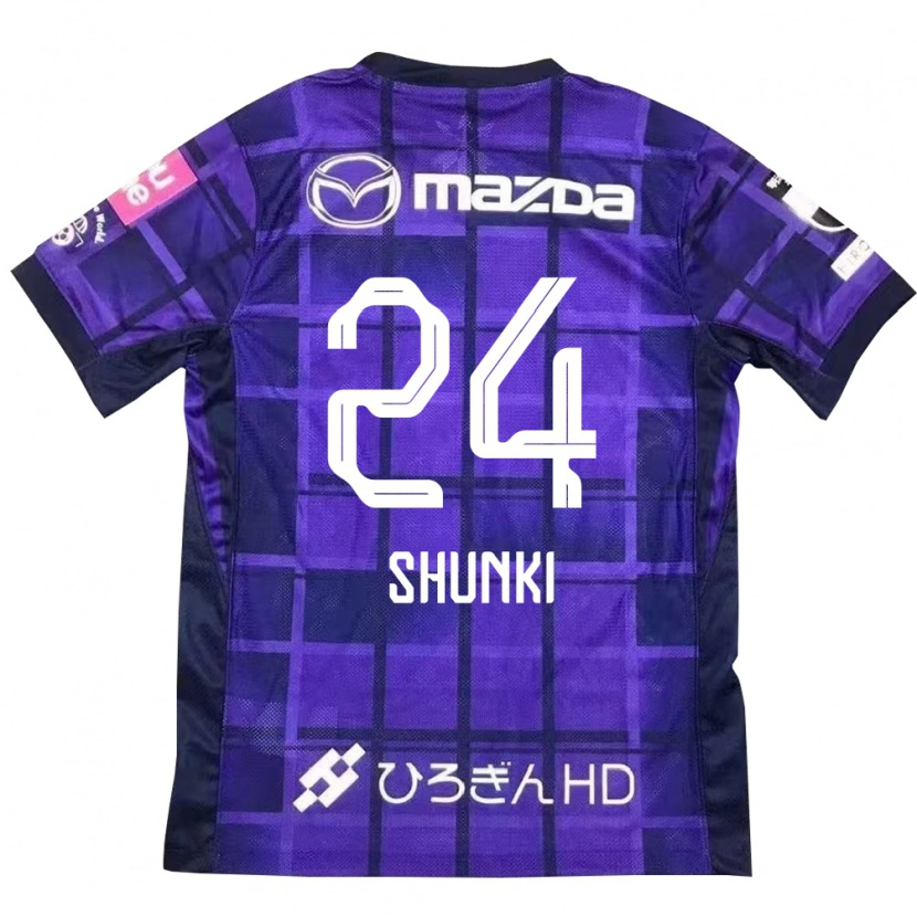 Danxen Uomo Maglia Shunki Higashi #24 Viola Arancione Kit Gara Home 2025/26 Maglietta