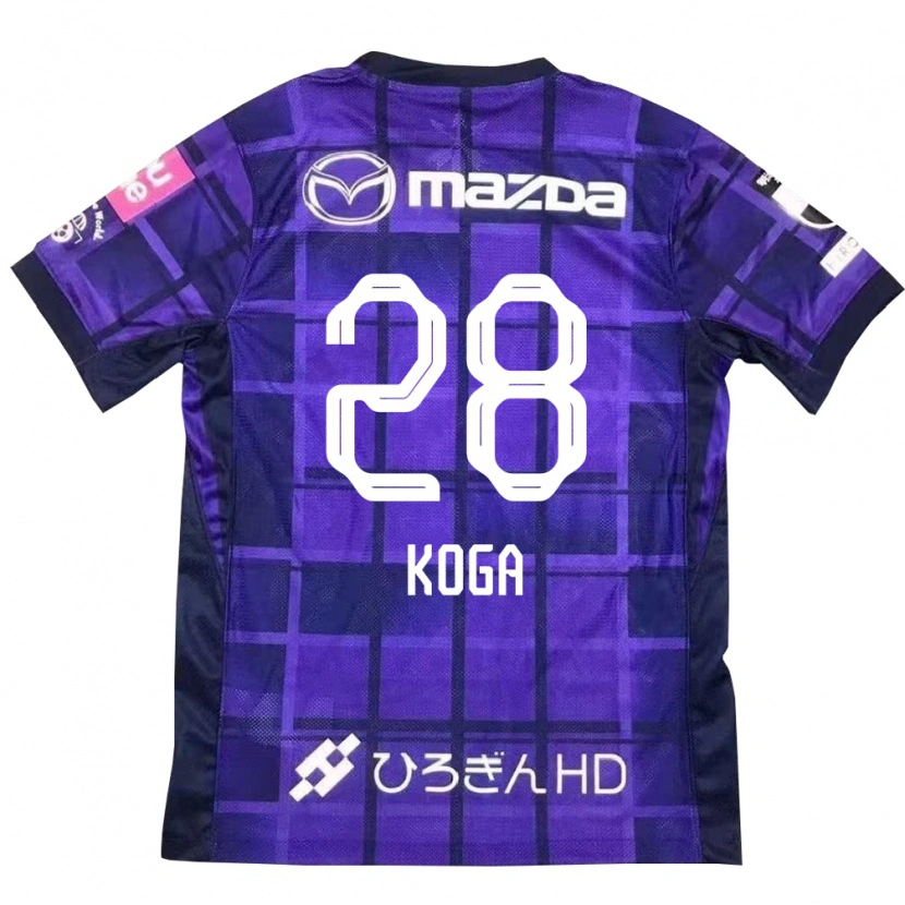 Danxen Uomo Maglia Hanano Koga #28 Viola Arancione Kit Gara Home 2025/26 Maglietta