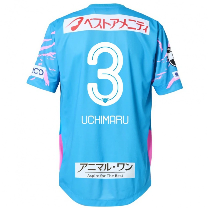 Danxen Uomo Maglia Kanta Uchimaru #3 Blu Rosa Kit Gara Home 2025/26 Maglietta