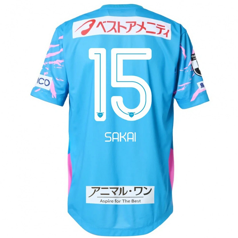 Danxen Uomo Maglia Noriyoshi Sakai #15 Blu Rosa Kit Gara Home 2025/26 Maglietta