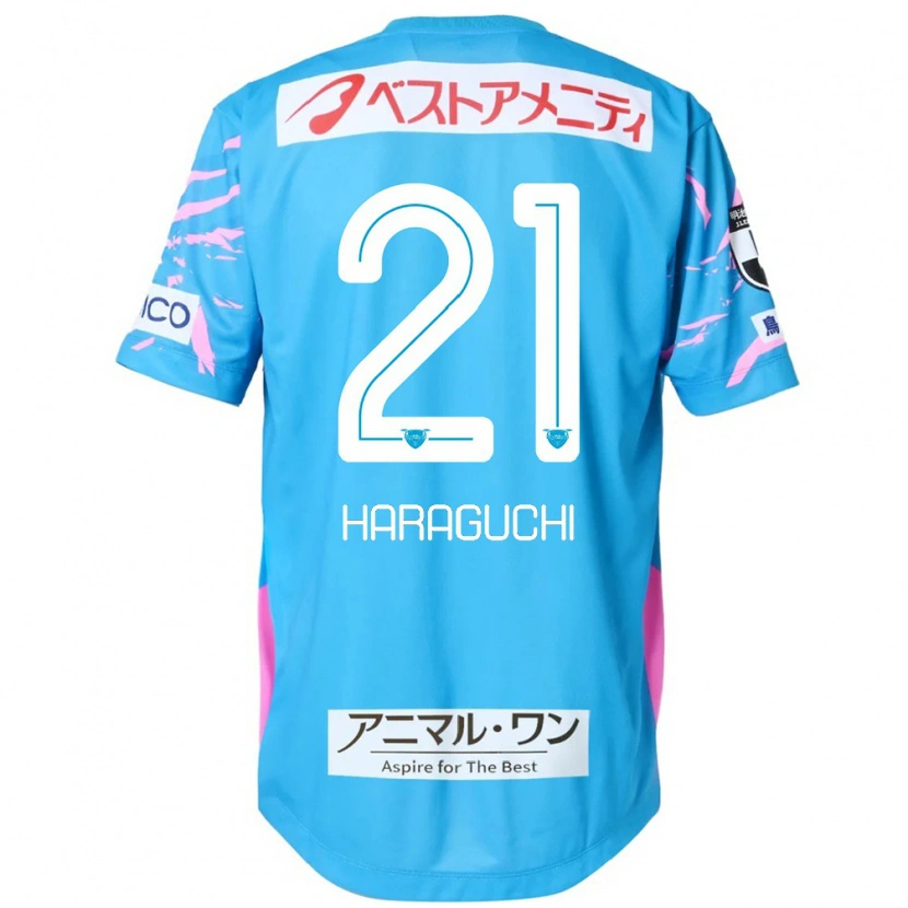 Danxen Uomo Maglia Konosuke Haraguchi #21 Blu Rosa Kit Gara Home 2025/26 Maglietta