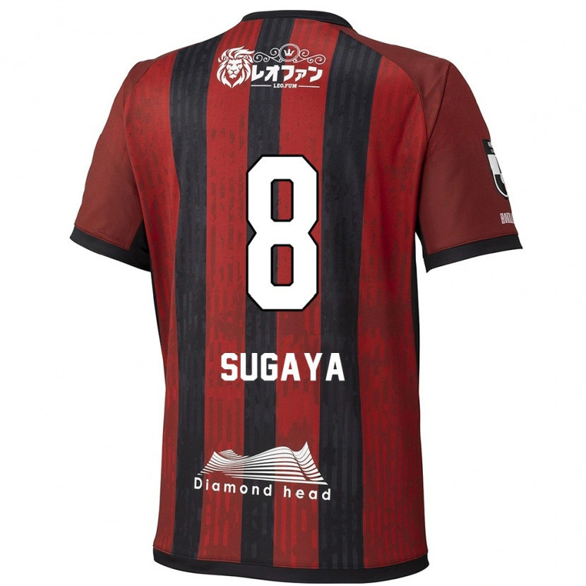 Danxen Uomo Maglia Shuto Sugaya #8 Rosso Nero Kit Gara Home 2025/26 Maglietta