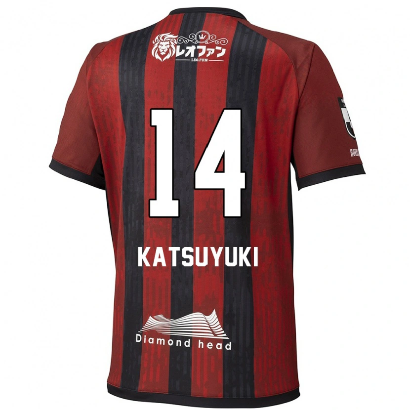 Danxen Uomo Maglia Katsuyuki Tanaka #14 Rosso Nero Kit Gara Home 2025/26 Maglietta