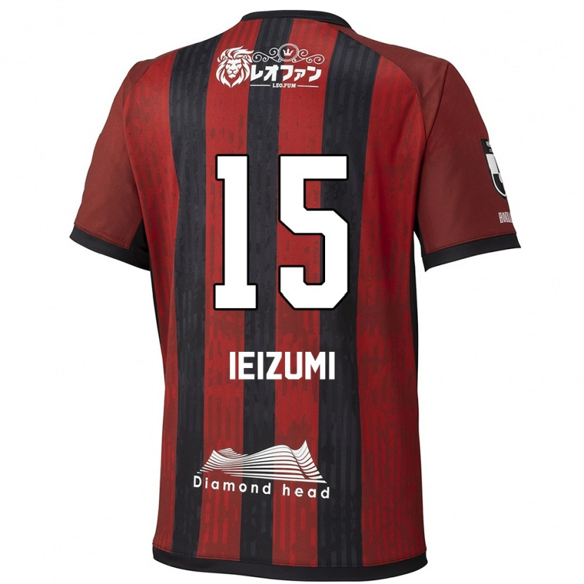 Danxen Uomo Maglia Rei Ieizumi #15 Rosso Nero Kit Gara Home 2025/26 Maglietta