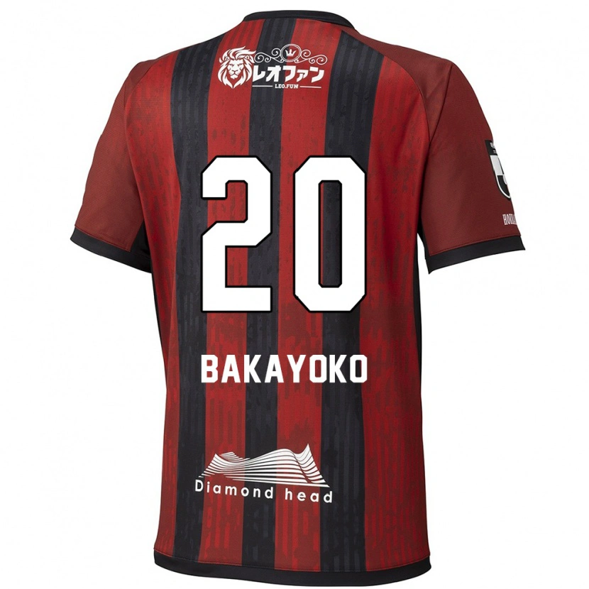 Danxen Uomo Maglia Amadou Bakayoko #20 Rosso Nero Kit Gara Home 2025/26 Maglietta