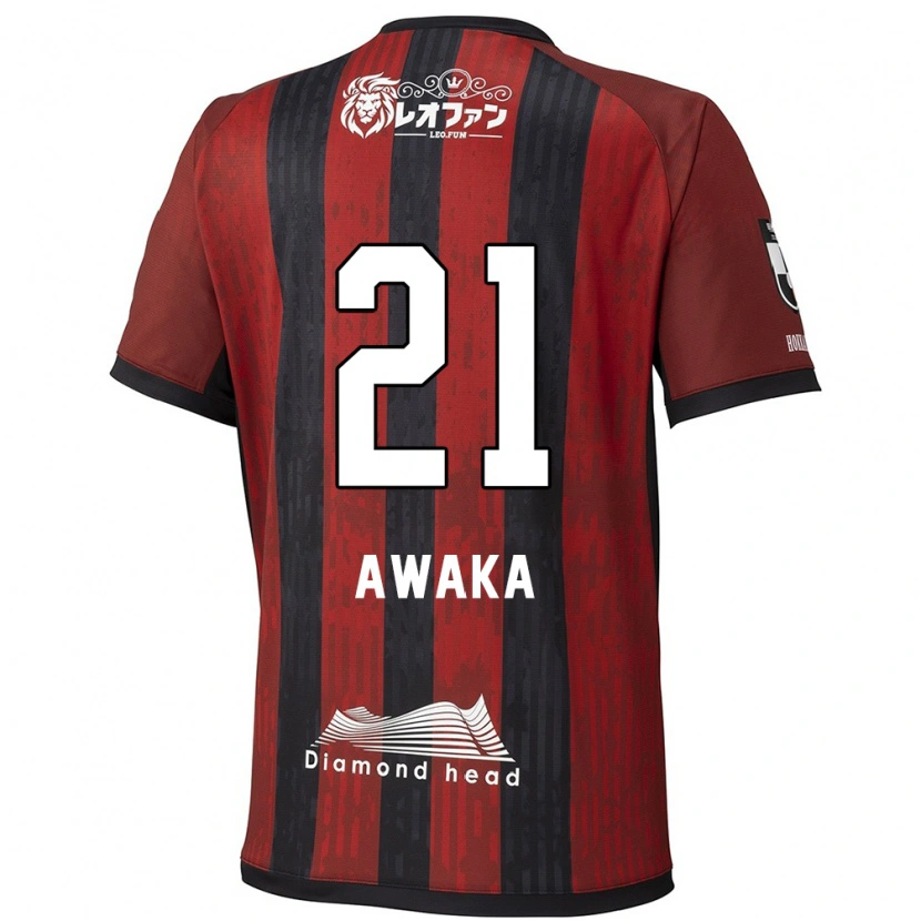 Danxen Uomo Maglia Shunta Awaka #21 Rosso Nero Kit Gara Home 2025/26 Maglietta