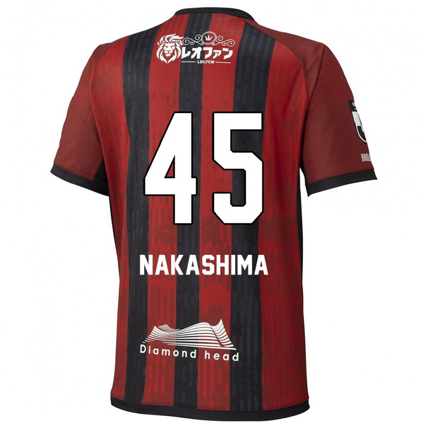 Danxen Uomo Maglia Taika Nakashima #45 Rosso Nero Kit Gara Home 2025/26 Maglietta