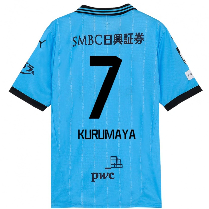 Danxen Uomo Maglia Shintaro Kurumaya #7 Azzurro Cielo Nero Kit Gara Home 2025/26 Maglietta