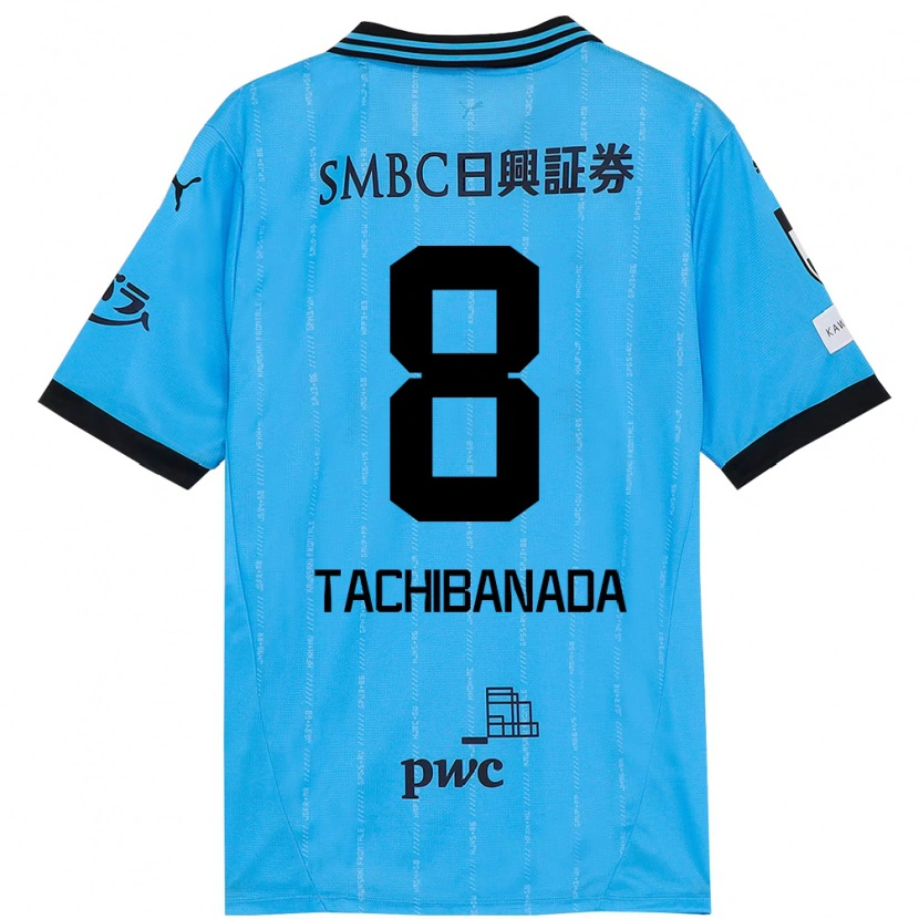 Danxen Uomo Maglia Kento Tachibanada #8 Azzurro Cielo Nero Kit Gara Home 2025/26 Maglietta