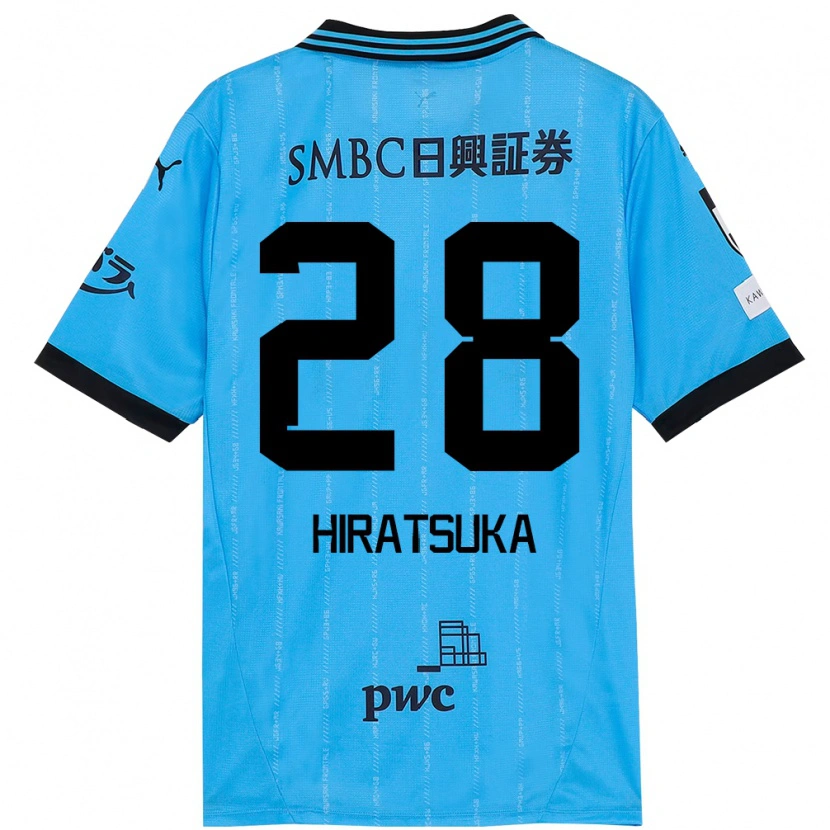 Danxen Uomo Maglia Hayato Hiratsuka #28 Azzurro Cielo Nero Kit Gara Home 2025/26 Maglietta