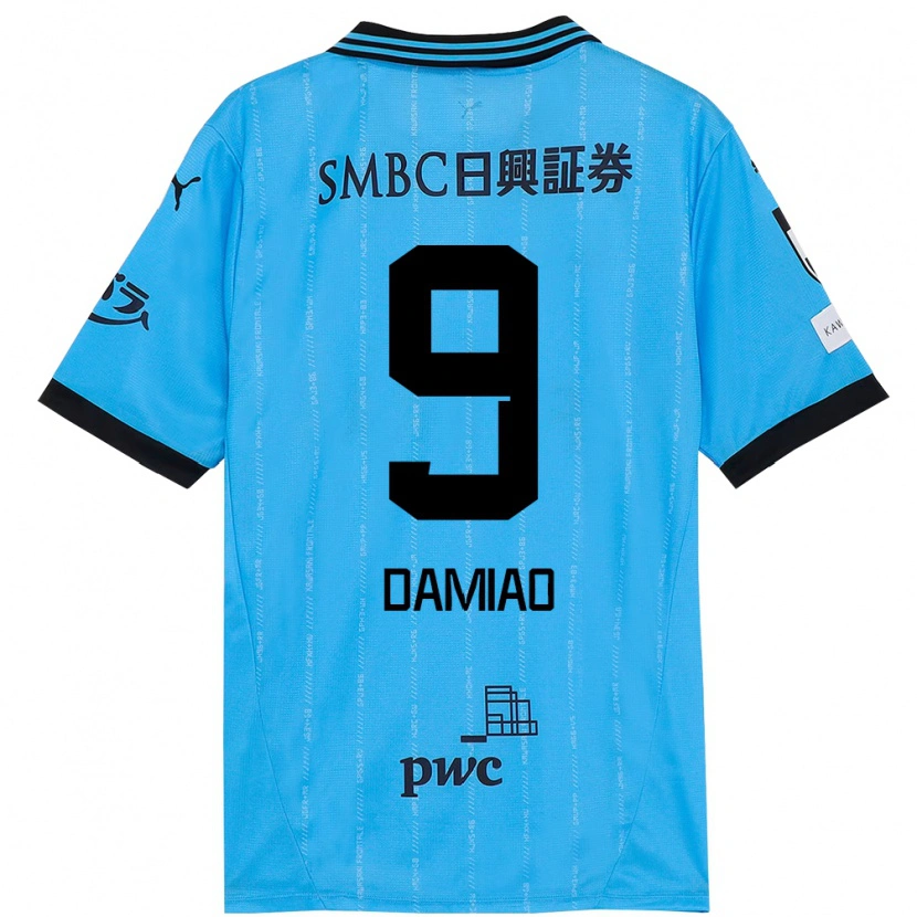 Danxen Uomo Maglia Leandro Damiao #9 Azzurro Cielo Nero Kit Gara Home 2025/26 Maglietta