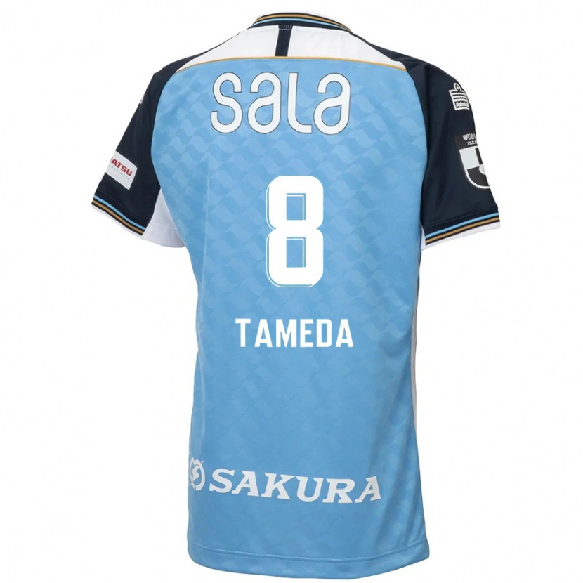 Danxen Uomo Maglia Hirotaka Tameda #8 Azzurro Cielo Nero Kit Gara Home 2025/26 Maglietta