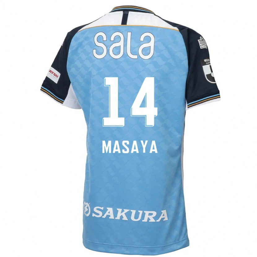 Danxen Uomo Maglia Masaya Matsumoto #14 Azzurro Cielo Nero Kit Gara Home 2025/26 Maglietta