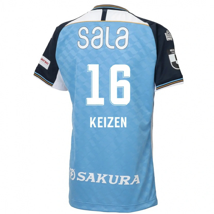 Danxen Uomo Maglia Keizen Iida #16 Azzurro Cielo Nero Kit Gara Home 2025/26 Maglietta