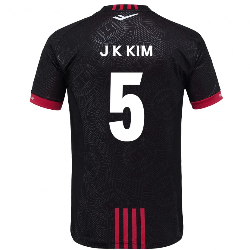Danxen Uomo Maglia Jae-Kang Kim #5 Nero Rosso Kit Gara Home 2025/26 Maglietta