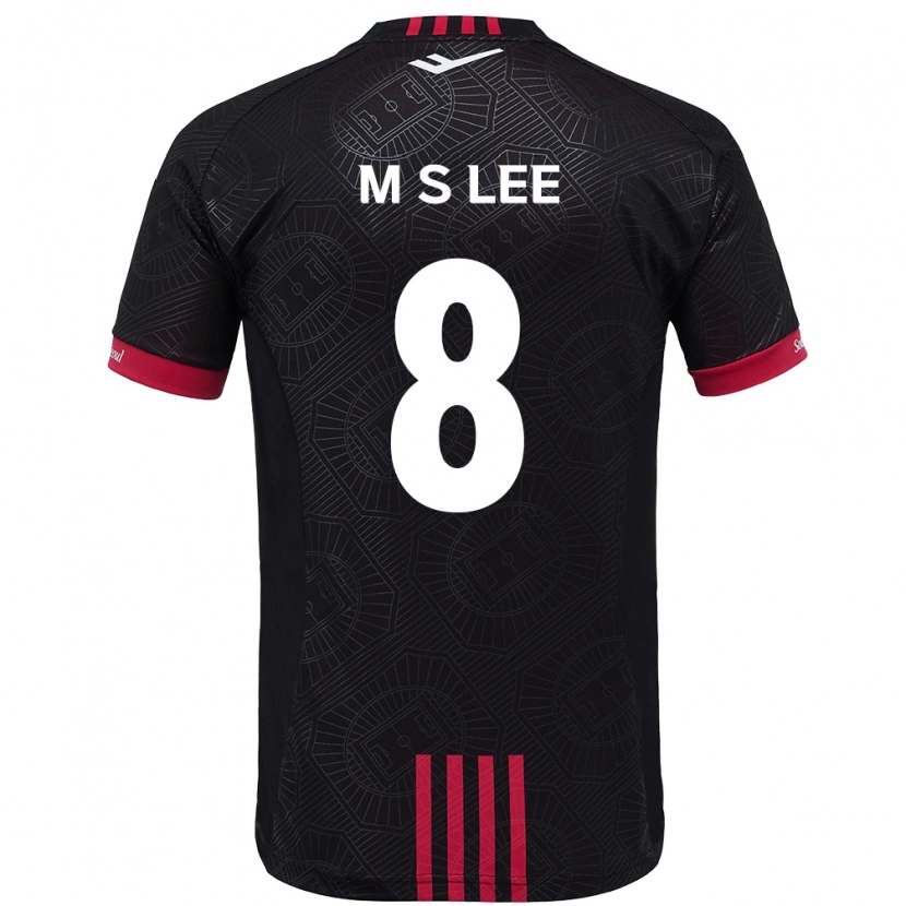 Danxen Uomo Maglia Seung-Mo Lee #8 Nero Rosso Kit Gara Home 2025/26 Maglietta