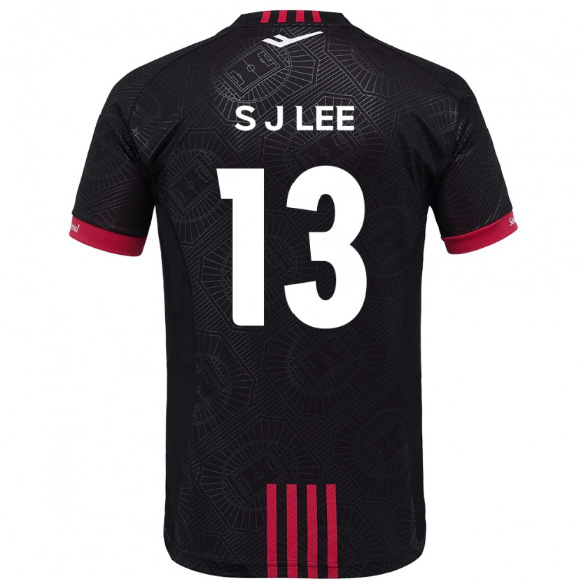 Danxen Uomo Maglia Seo-Jun Lee #13 Nero Rosso Kit Gara Home 2025/26 Maglietta