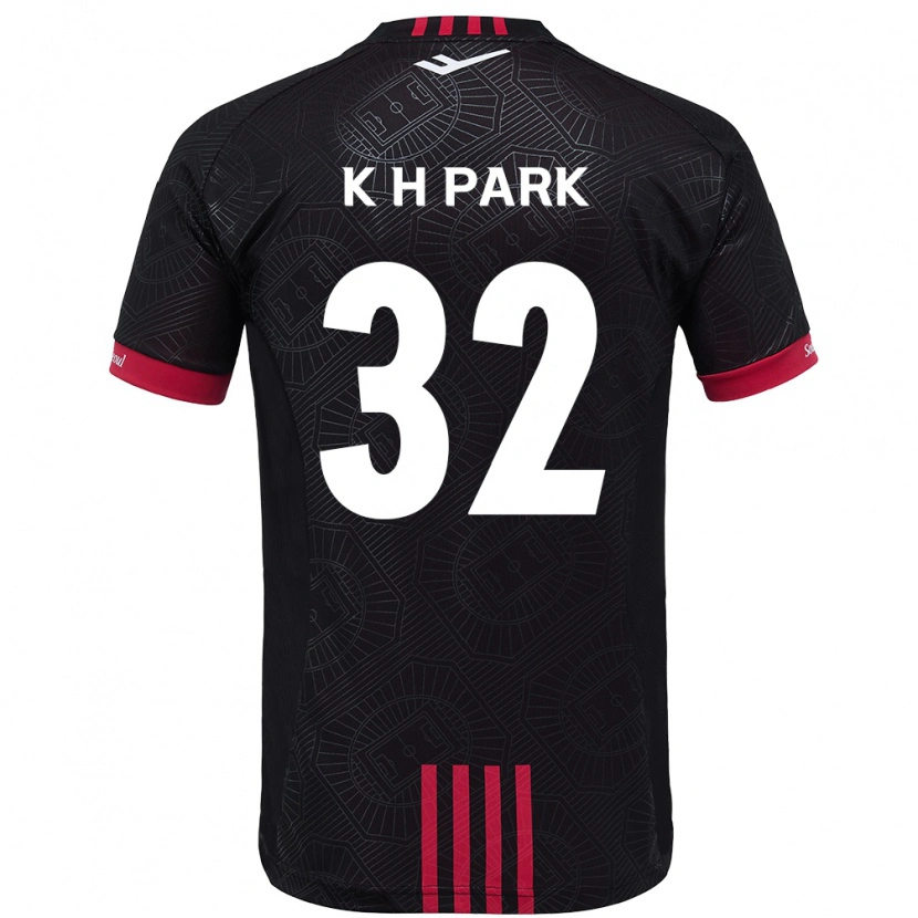 Danxen Uomo Maglia Han-Kyul Park #32 Nero Rosso Kit Gara Home 2025/26 Maglietta