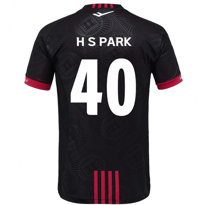 Danxen Uomo Maglia Seong-Hun Park #40 Nero Rosso Kit Gara Home 2025/26 Maglietta