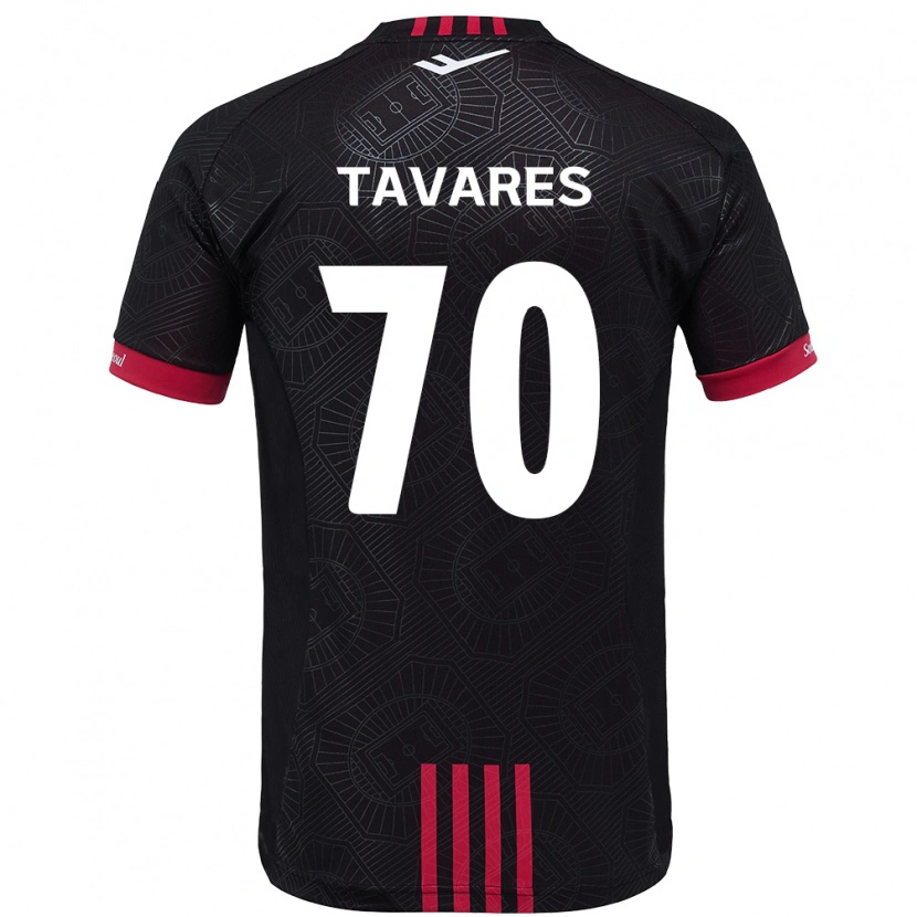 Danxen Uomo Maglia Ronaldo Tavares #70 Nero Rosso Kit Gara Home 2025/26 Maglietta