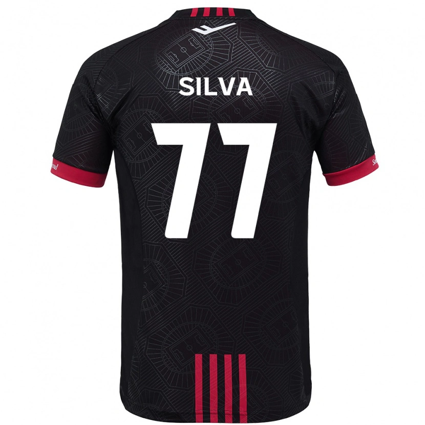 Danxen Uomo Maglia Lucas Silva #77 Nero Rosso Kit Gara Home 2025/26 Maglietta