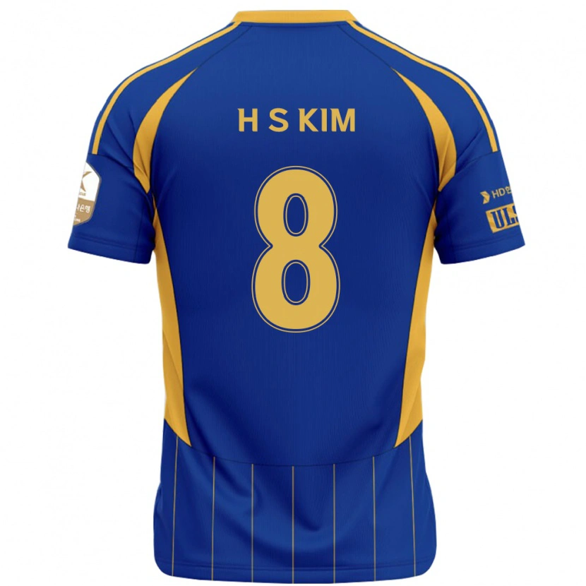 Danxen Uomo Maglia Seung-Hyun Kim #8 Blu Royal Giallo Kit Gara Home 2025/26 Maglietta