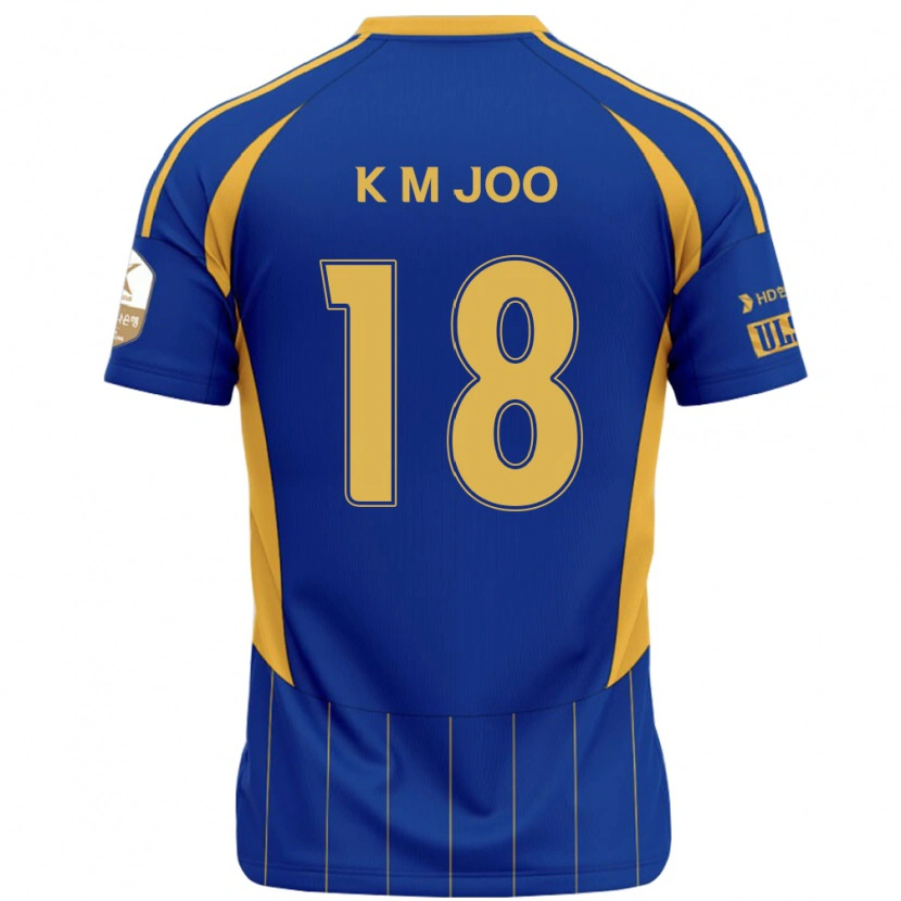 Danxen Uomo Maglia Min-Kyu Joo #18 Blu Royal Giallo Kit Gara Home 2025/26 Maglietta
