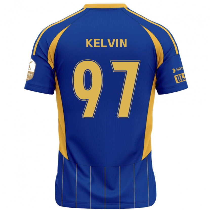 Danxen Uomo Maglia Kelvin #97 Blu Royal Giallo Kit Gara Home 2025/26 Maglietta