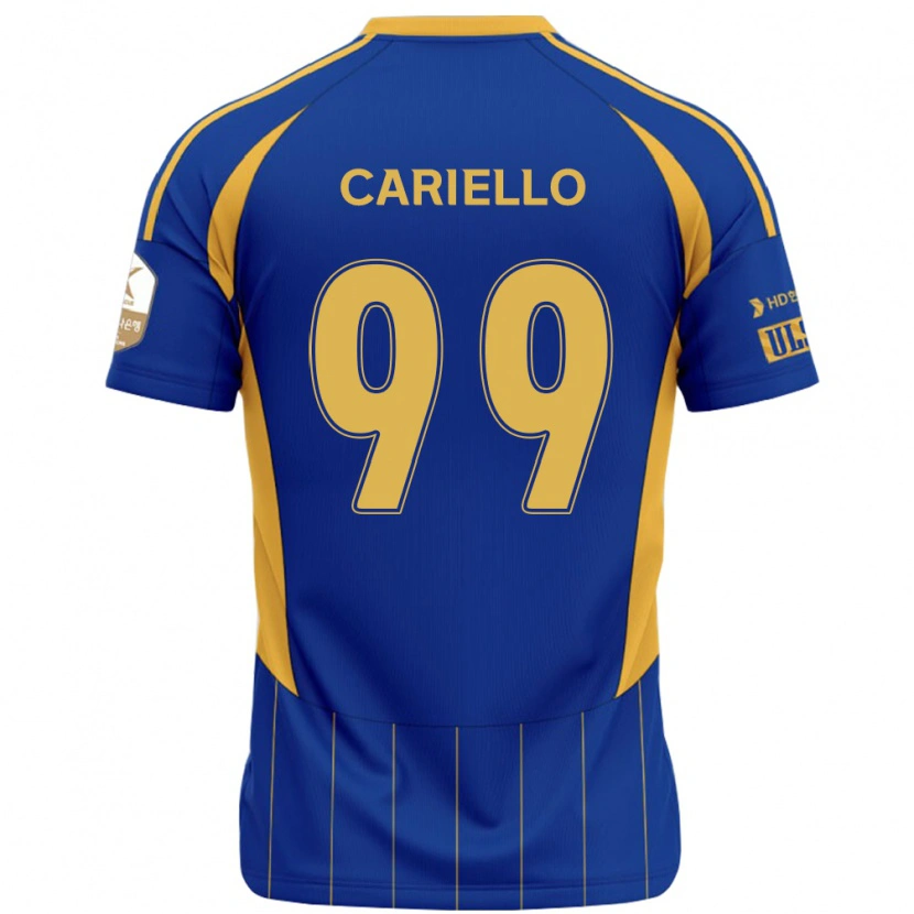 Danxen Uomo Maglia Yago Cariello #99 Blu Royal Giallo Kit Gara Home 2025/26 Maglietta